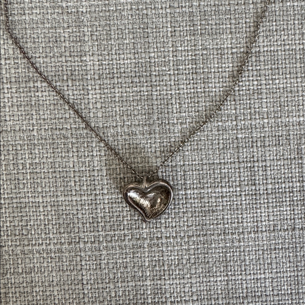 Tiffany & Co. Heart Necklace Elsa Peretti Sterling Silver